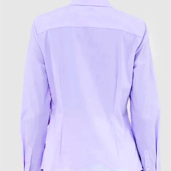 Banana Republic, Women’s Fitted, Button-Down Top. Lavender, Stretch, 8P - Picture 7 of 13
